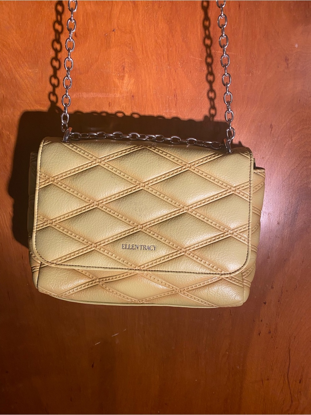 Ellen Tracy quilted crossbody shoulder bag